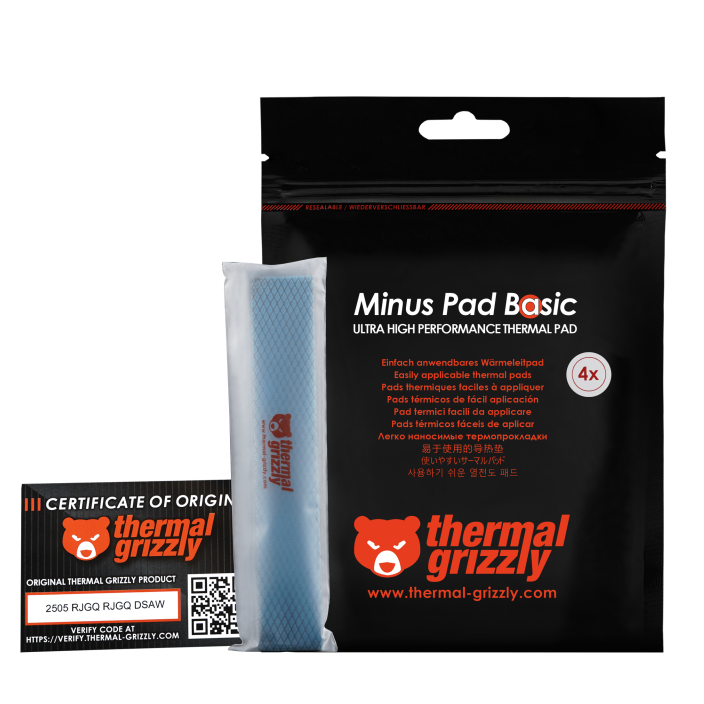 Thermal Grizzly TG Minus Pad Basic -120x20x1,5 mm 4 pcs